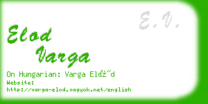 elod varga business card